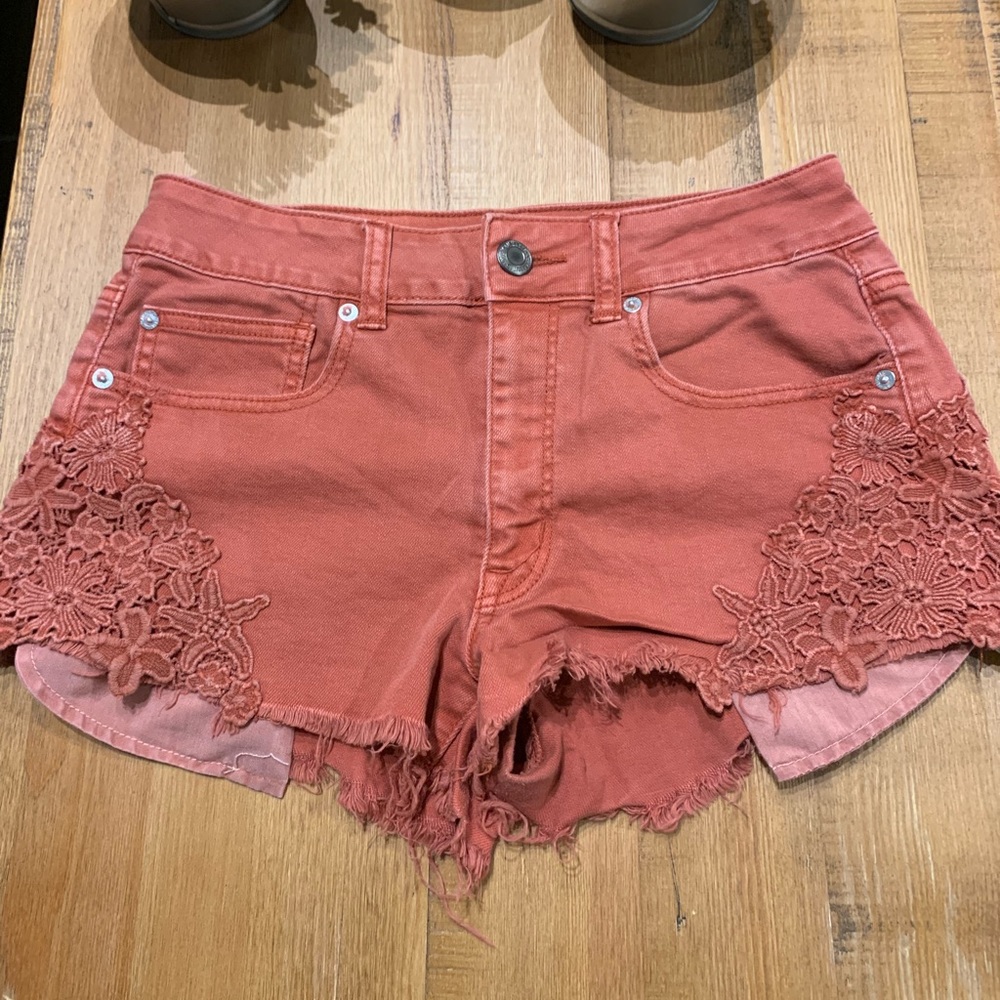 Hi-Rise Denim Shorts
